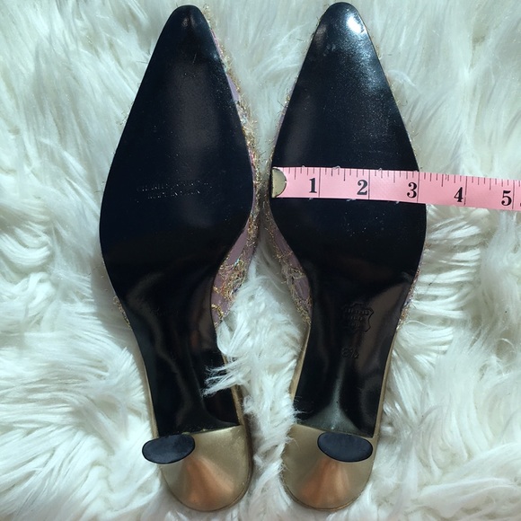 NWOB Charles Jourdan Lavender tweed Pointy Heels - Picture 5 of 16